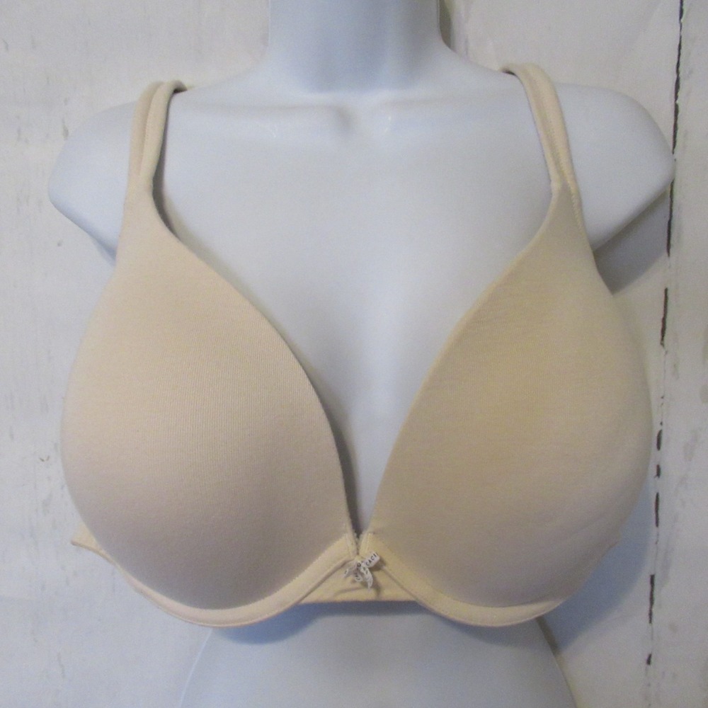 Cacique Bra 44DD Cream Boost Plunge Underwire Plus Size Padded